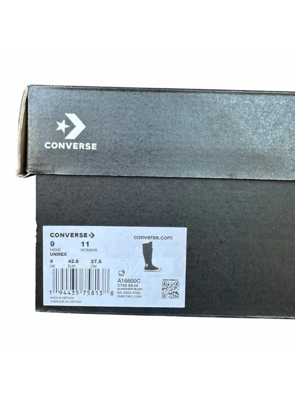 ⭐Converse Chuck Taylor XXHi Leather Straps 11 Womens Sneaker Boots Black A16600C